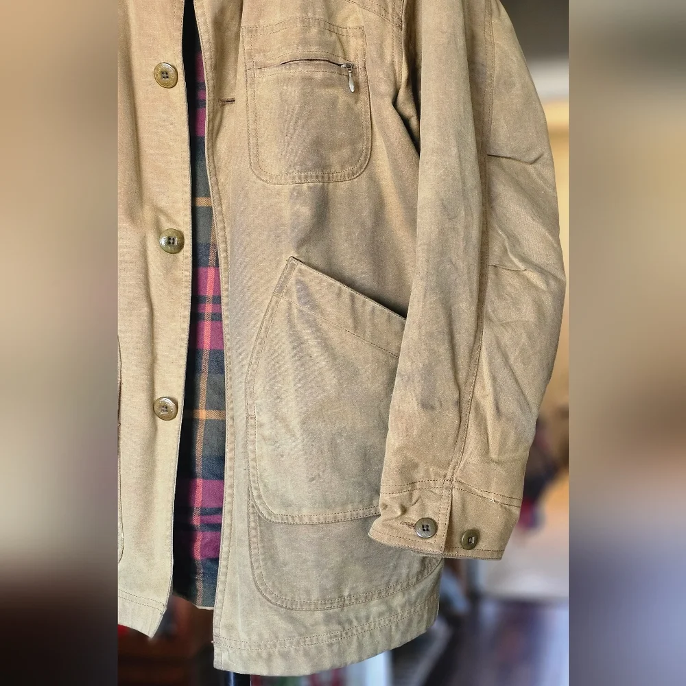 L.L. Bean Men's Tan Waxed Cotton Field Jacket